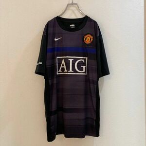 NIKE/ナイキ　オーセンティック マンチェスターユナイテッド 半袖 ユニフォーム　Tシャツ MANCHESTER UNITED ブラック 黒 メンズ L ON3270