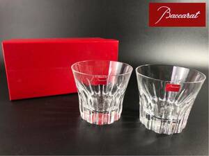 1000円〜■★Baccarat★バカラ エトナ ロックグラス クリスタルガラス 高さ:約8.5cm 箱付 洋食器 2点 まとめ★okoy2613655-326★r30434