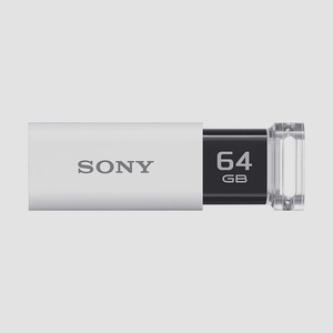 送料無料★ソニー USBメモリ USB3.1 64GB ホワイト キャップレス USM64GU W