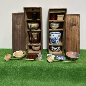 茶道具一式 茶道セット 茶器セット 短冊箱 工芸品 茶道具セット 和食器 伝統工芸 茶道具 陶器 まとめ