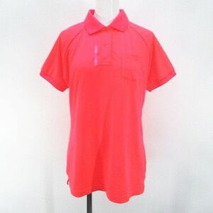 アンダーアーマー UNDER ARMOUR スポーツウェア 半袖 ポロシャツ LG ピンク系 ロゴプリント ストレッチ レディース