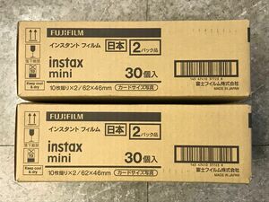 富士フイルム フジフイルム instax mini film（チェキフィルム）２本パックを６０個（合計１２００枚分）