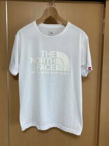 THE NORTH FACE (ノースフェイス)半袖Tシャツ プリントロゴ メンズL ホワイト・USDE