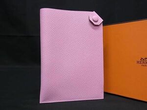 1円 ■極美品■ HERMES エルメス ターマックPM ヴォーエプソン パスポートケース パスポートカバー U刻印 2022年 ピンク系 AV9919