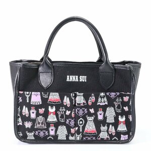 1円■美品■ANNA SUI アナスイ■トート バッグ 肩掛け ショルダー ハンド ブラック 黒 ブランド レディース EEM S1-7