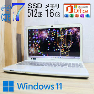 ★美品 最上級4コアi7！新品SSD512GB メモリ16GB★VPCCB38FJ Core i7-2670QM Webカメラ Win11 MS Office2019 Home&Business★P68879