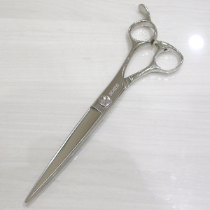 A2491☆美品 NETWORK SCISSORS ネットワークシザー シザー 7インチ 理容 美容 ハサミ 鋏 プロ用 オフセットハンドル ネーム刻印有り 美品