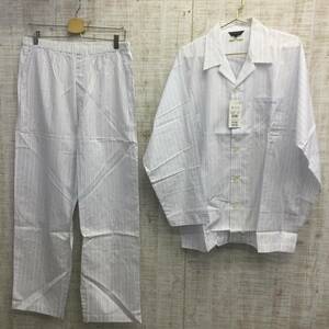 A409◇Guy Laroche | ギ ラロッシュ　美品　パジャマ　ホワイト×ブルー　サイズL