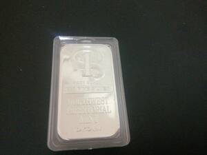 U S A、Northwest Territorial MINT（Troy Ounce .9999 Fine Silver）ケース入り、未開封、1troy＝31.1グラム