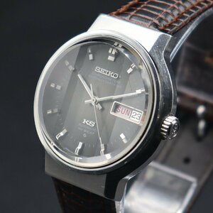 SEIKO 56KS キングセイコー クロノメーター ハイビート 5626-7171 自動巻 カットガラス グレー 1973年 諏訪 デイデイト 新品ベルト メンズ