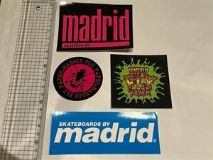 JB即決 MADRID SKATEBOARDS STICKER SET マドリッド ステッカー 4枚 セット VANS REAL SPITFIRE