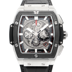 内部点検済 HUBLOT ウブロ スピリット オブ ビッグバン チタニウム セラミック 601.NM.0173.LR デイト メンズ 自動巻き