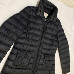 【破格最安値】MONCLER モンクレール　ロングダウン　コート　ライト　GOUET 黒　０