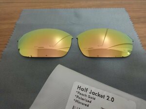 処分価格！★ハーフジャケット2.0用 カスタム偏光レンズ PEACH GOLD Color Polarized 新品 HALF Jacket　2.0　Sunglasses