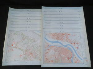 D)1万分1 地形図 東京6号東京西北部 17枚◆昭和32～34年 国土地理院◆新宿 赤羽 池袋 中野◆1:10,000 市街図 都市部 鉄道路線 線路 古地図