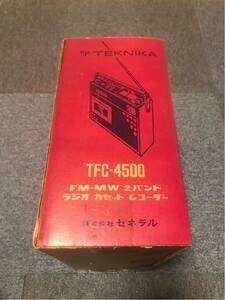 【激レア！即決】未使用 TEKNIKA TFC-4500 サウンドカスタム FM MW 2バンド ラジオカセットレコーダー ゼネラル デッドストック