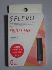電子タバコ FLEVO 交換用カートリッジ5本入り　ブラック　FRUITS MIX