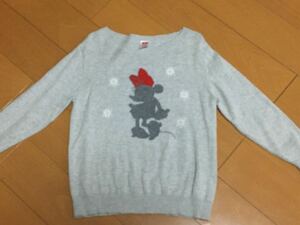 子供服　ユニクロ　UNIQLO ニット　セーター　ディズニー　ミニー 110cm 美品 姉弟コーデ可能な同時出品あり　同封可能