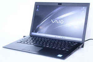 【1円～】Corei7 Win11 VAIO S13 VJS132C11N ALL BLACK EDITION i7-8550U RAM16G SSD256G 13.3インチFHD カメラ 指紋認証 リカバリ