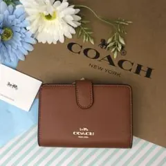 COACH コーチ ︎✿ブラウン 茶  二つ折り財布