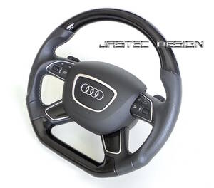 NEW 受注生産品 AUDI アウディ A3（8V）A6（4G）A7（4G）A8（4H）天然本木製 D型 ウッドステアリング　 by 　JASTEC DESIGN　