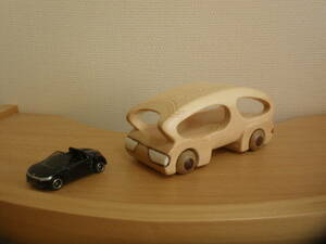 【自作】手作り木のおもちゃ～オリジナルカー（コロコロ）　作品No.884