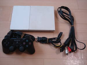 V★SONY PS2 SCPH-90000CW ホワイト 本体 付属品有 完動良品 ★送料520円 　