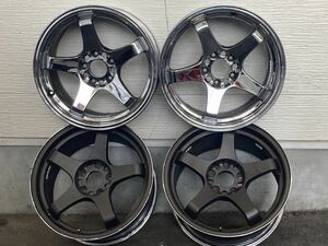 ユーラス URAS 17インチ　8J 4本　メッキ　114.3