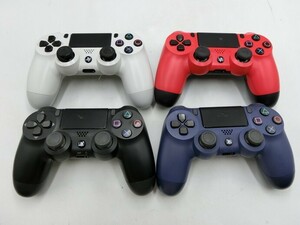 T【リ4-38】【60サイズ】▲PS4コントローラー 4個セット/SONY/プレイステーション4アクセサリ/ジャンク扱い/※傷、汚れ、錆あり