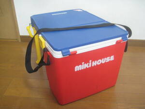 ☆MIKI HOUSE ミキハウス オールドモデル 人気色 ロゴ入り テーブル付き クーラーバッグ テーブルにもなるクーラーボックス☆