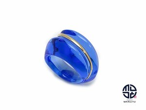 Baccarat バカラ コキアージュ リング ブルー クリスタルガラス 750 K18 ジュエリー アクセサリー ブランドジュエリー リング 指輪