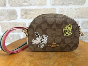 COACH コーチスヌーピーミニショルダーバッグマイクロバッグSNOOPYピーナッツPEANUTS