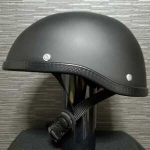 艶消しブラック　ハーフヘルメット　半ヘル　キャップ　　フリーサイズ　1