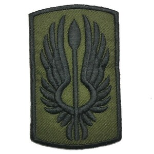 アイロンワッペン・パッチ アメリカ陸軍第185航空部隊 部隊章・階級章