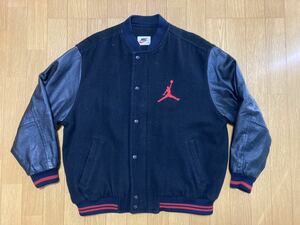 90’s NIKE JORDAN ジョーダン スタジャン スタジアムジャケット L 相当 100 Bulls ブルズ　NBA