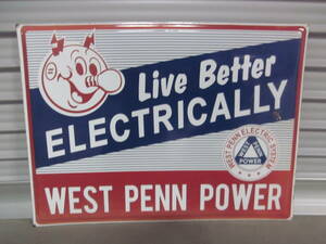 ビンテージ レディキロワット　ホーロー看板　Reddy Kilowatt アメリカ　電力会社　キャラクター　世田谷ベース