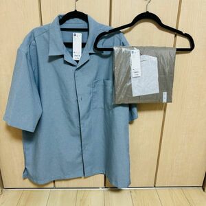 2点セット XLサイズ【迅速対応】ドライオープンカラーシャツ(5分袖)+OS GU 348590