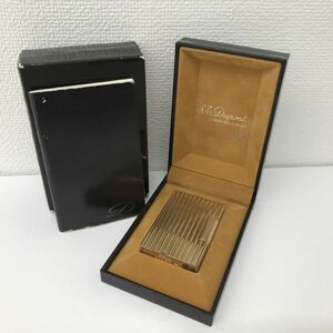 F162-K44-4533◎ S.T.DuPont デュッポン ローラー式ガスライター ゴールドカラー810GB38 緑ガス 喫煙具 ※箱付き 火花・点火なし