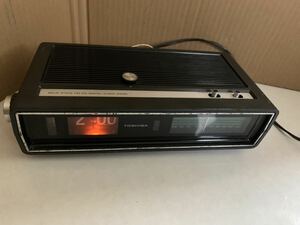 昭和レトロ　当時物 TOSHIBA 東芝 SOLID STATE 　FM/AM DIGITAL CLOCK RADIO クロックラジオ　パタパタ時計 MODEL RC-685F BLACK 