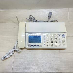 ΣPanasonicパナソニック KX-PZ200-W 電話機 親機 FAX 家電 固定電話 TEL TELEPHONE ホワイト系 通電確認済 長期保管 現状品ΣC52531