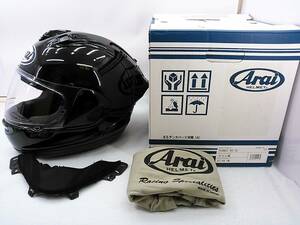 【送料無料】Arai アライ RX-7X グラスブラック Mサイズ レーシングスポイラー＆元箱付き フルフェイスヘルメット