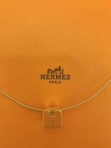 エルメス　キューブ　ネックレス　HERMES　ゴールド×オレンジ