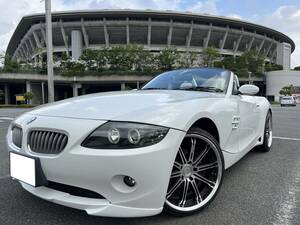 凄いカスタム!! BMW Z4 2.2i ACシュニッツァーエアロ&マフラー!! アイバッハ&WORK19AW!! 内装&オ-ディオ等各部に凄いカスタム満載!! 売切!!