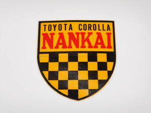 ● トヨタカローラ 南海 ● ディーラーステッカー (検) TOYOTA COROLLA NANKAI 当時物 旧車 高速有鉛 昭和 レトロ OSAKA JDM