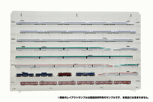 【2セット】鉄道模型Nゲージ用組立式壁掛けディスプレイケースLタイプ8段x奥行31mm　W880xD39xH550