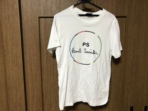 ポールスミス PAUL SMITH PS ロゴ プリント Tシャツ 半袖 Ｓ オフホワイト メンズ