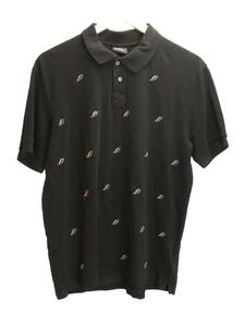 PS Paul Smith◆102529/半袖ポロシャツ/イナズマ/L/コットン/BLK