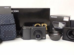 RICOH リコー コンパクトデジタルカメラ GR DIGITAL II テレコンバージョンレンズ GT-1 1.43x/説明書/元箱付き □ 6E05E-1