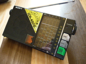 SONY ラジオたんぱ　ICR-４８００純正ケース　おまけ電池付　作動ジャンク
