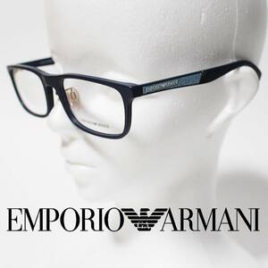 新品 エンポリオアルマーニ テンプルロゴ 56□20-145 眼鏡フレーム ネイビー　Ｋ2842